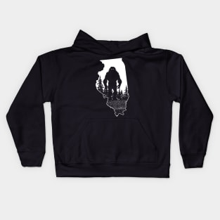 illinois Bigfoot Kids Hoodie